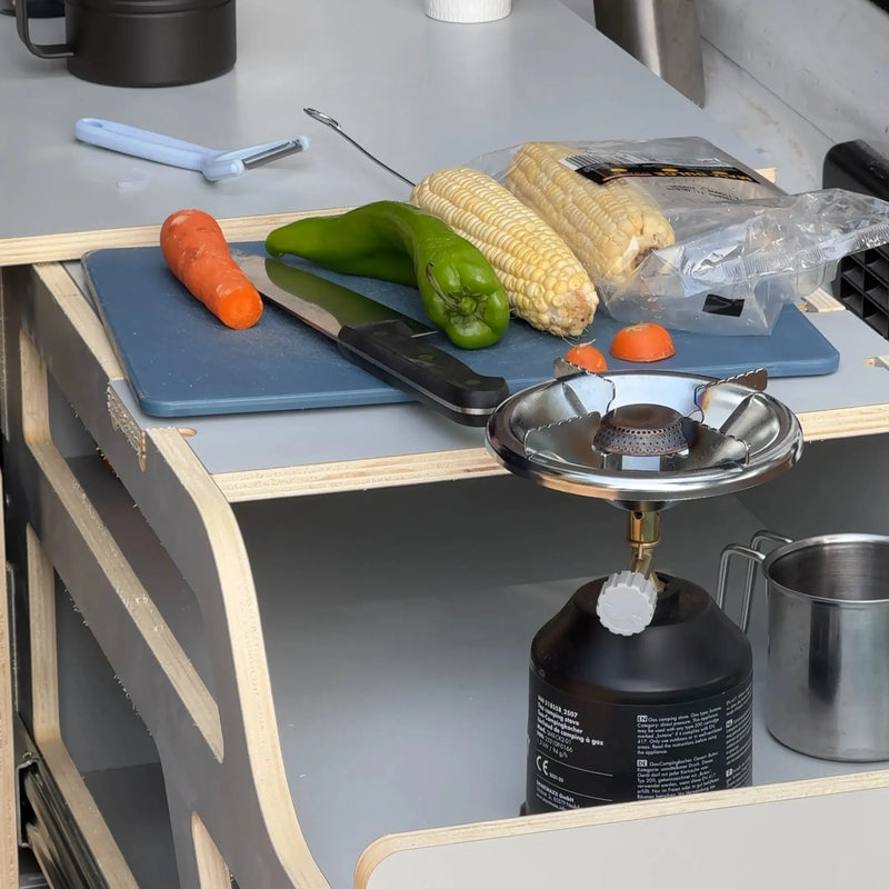 Receta fácil de camper: salteado de pimiento, zanahoria y maíz a un fuego