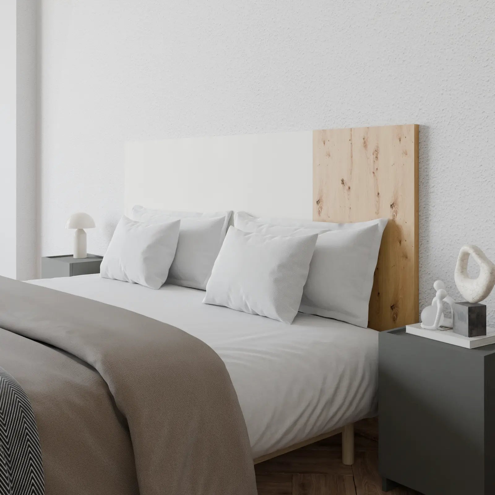 Cabecero Amon blanco a medida para cama - detalle