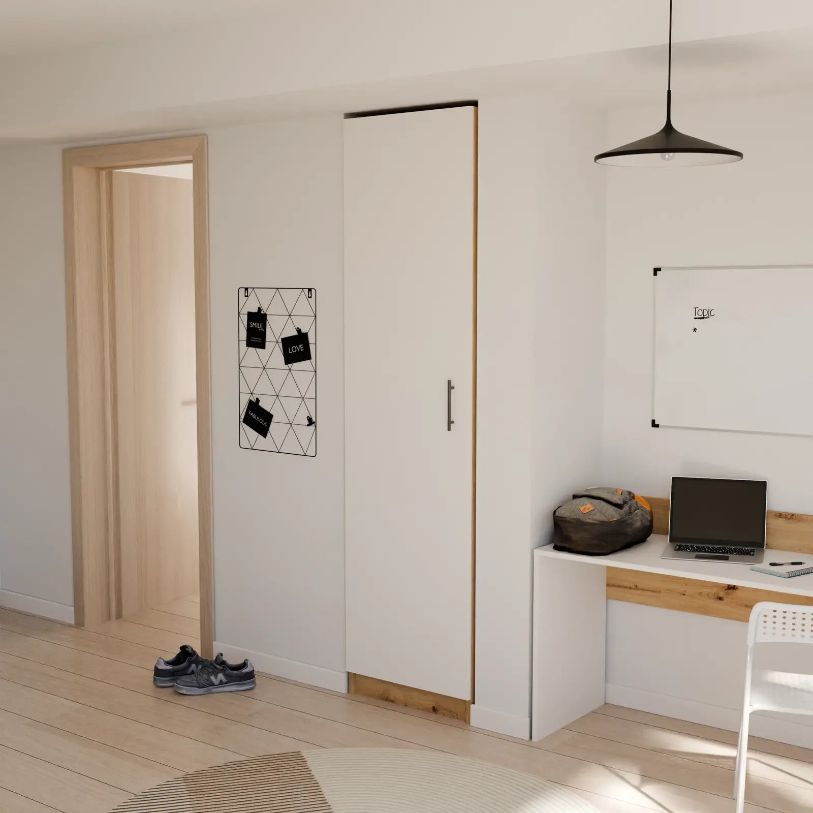 Armario Nidus vacío 1 puerta blanco roble personalizable