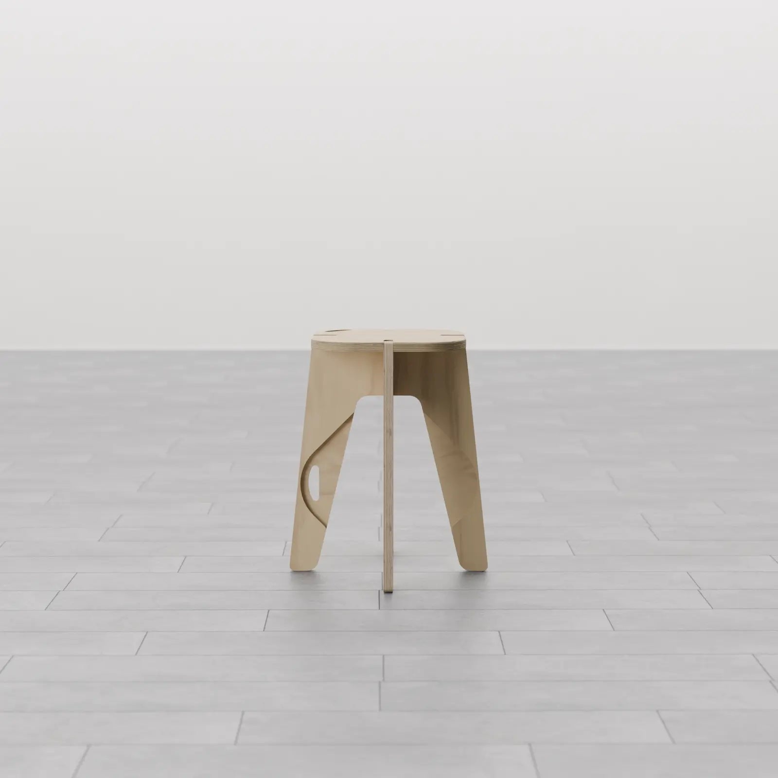 Taburete madera plegable Portitxol para van camper - detalle