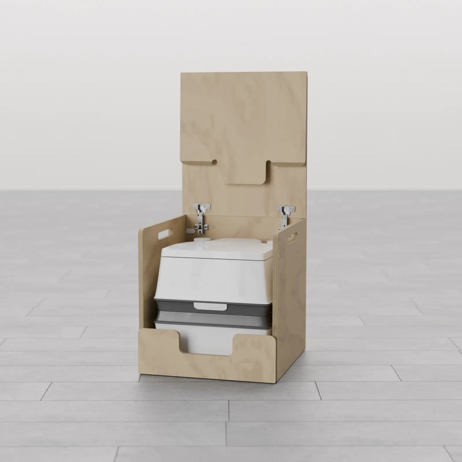 Interior mueble baño camper Pinets - detalle módulo Potti