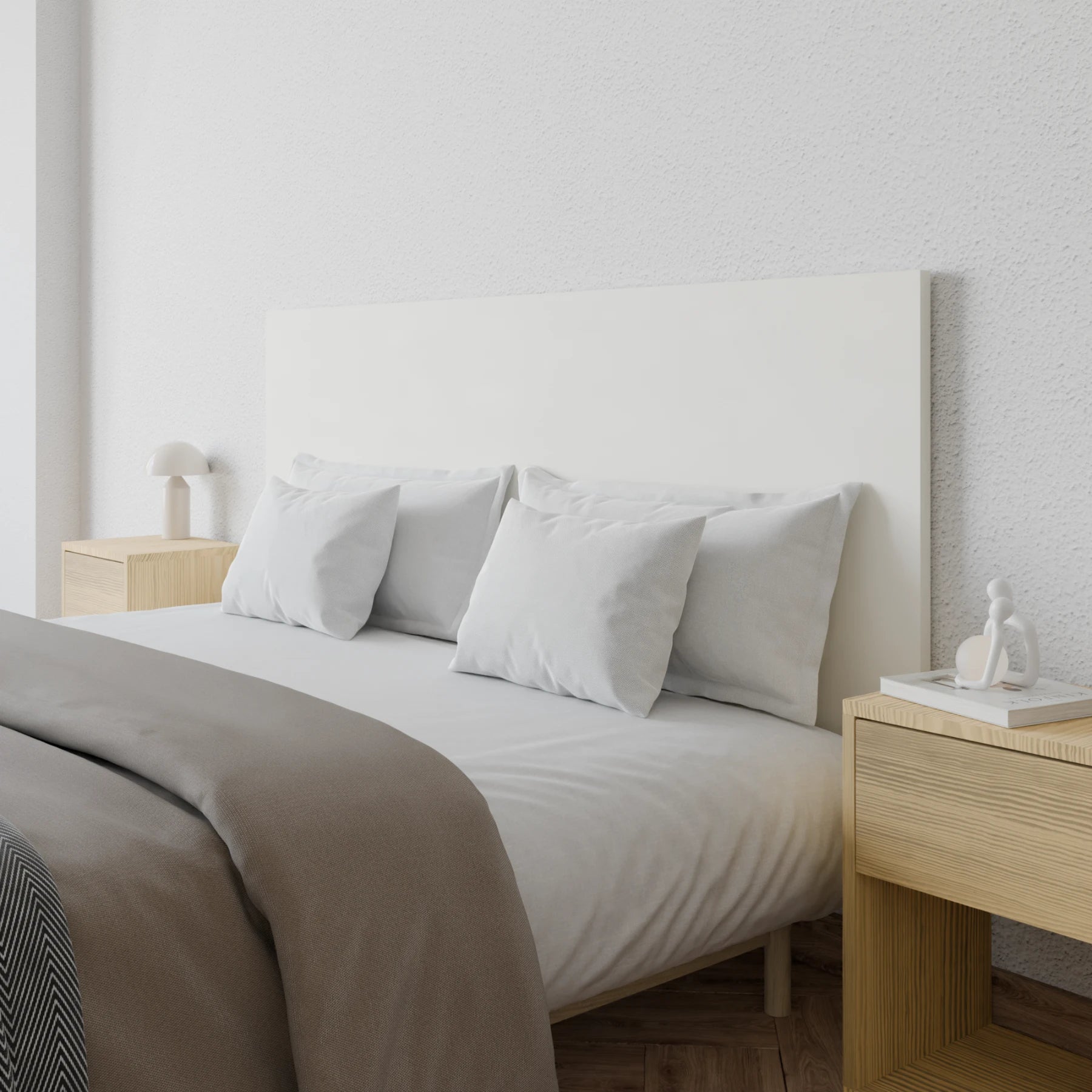 Cabecero Bastet blanco a medida para cama - detalle