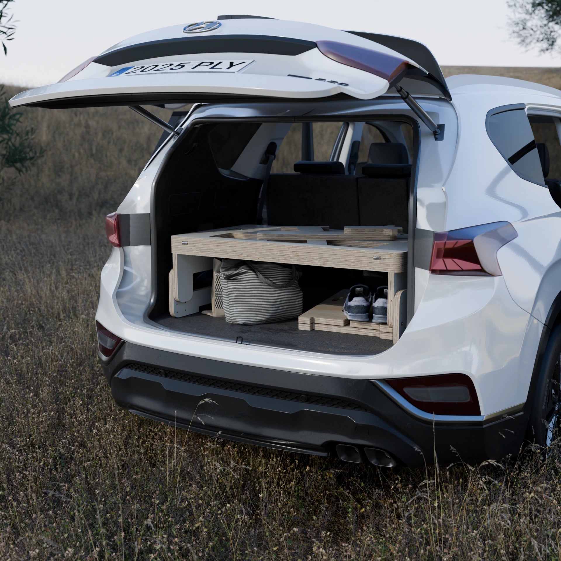 Kit camper coche Garbí gris - vista lateral