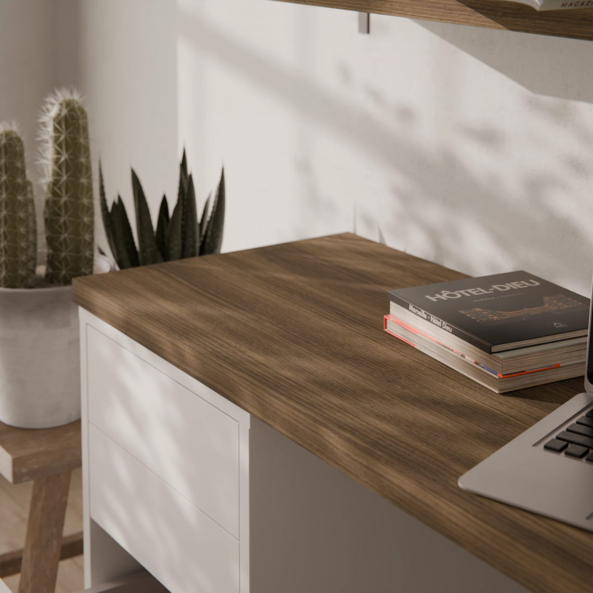 Tablero melamina nogal Tobacco Franklin Walnut - detalle textura