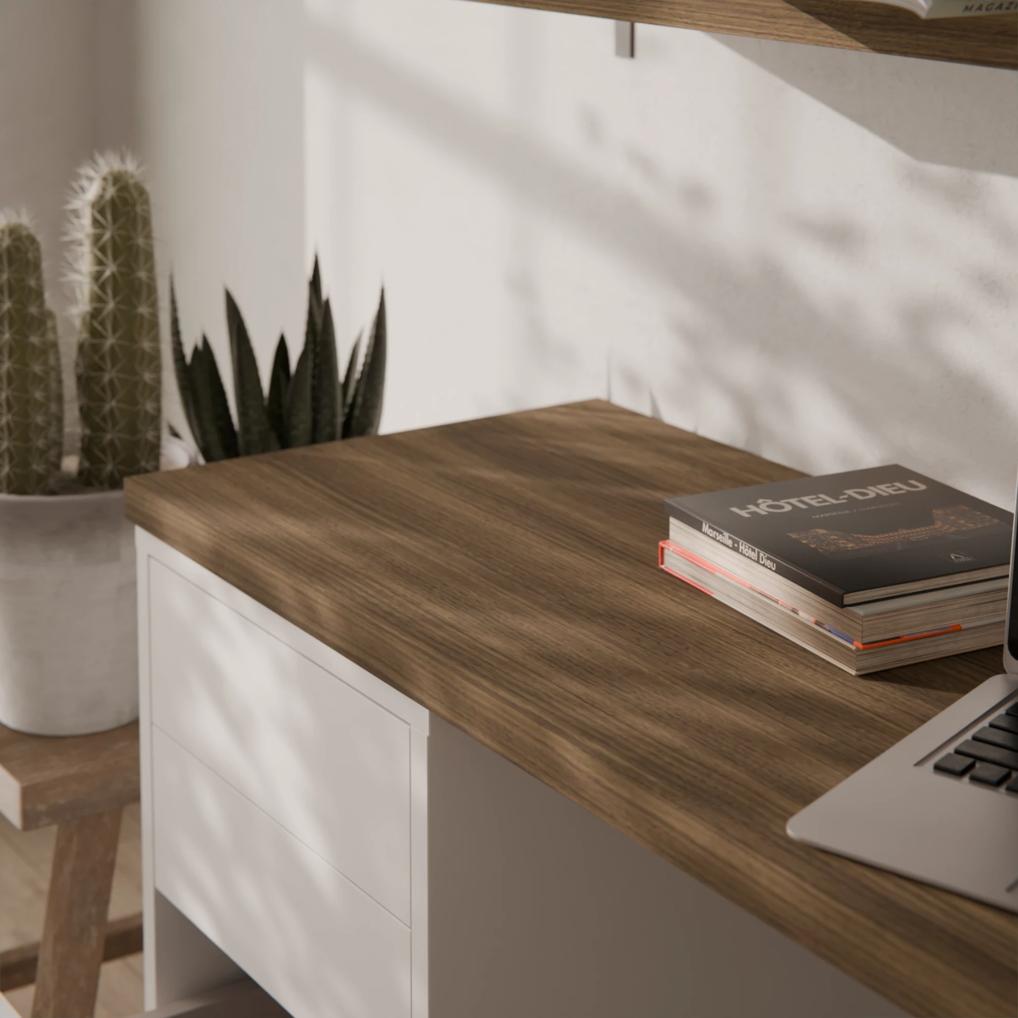 Tablero melamina nogal Tobacco Franklin Walnut - detalle textura