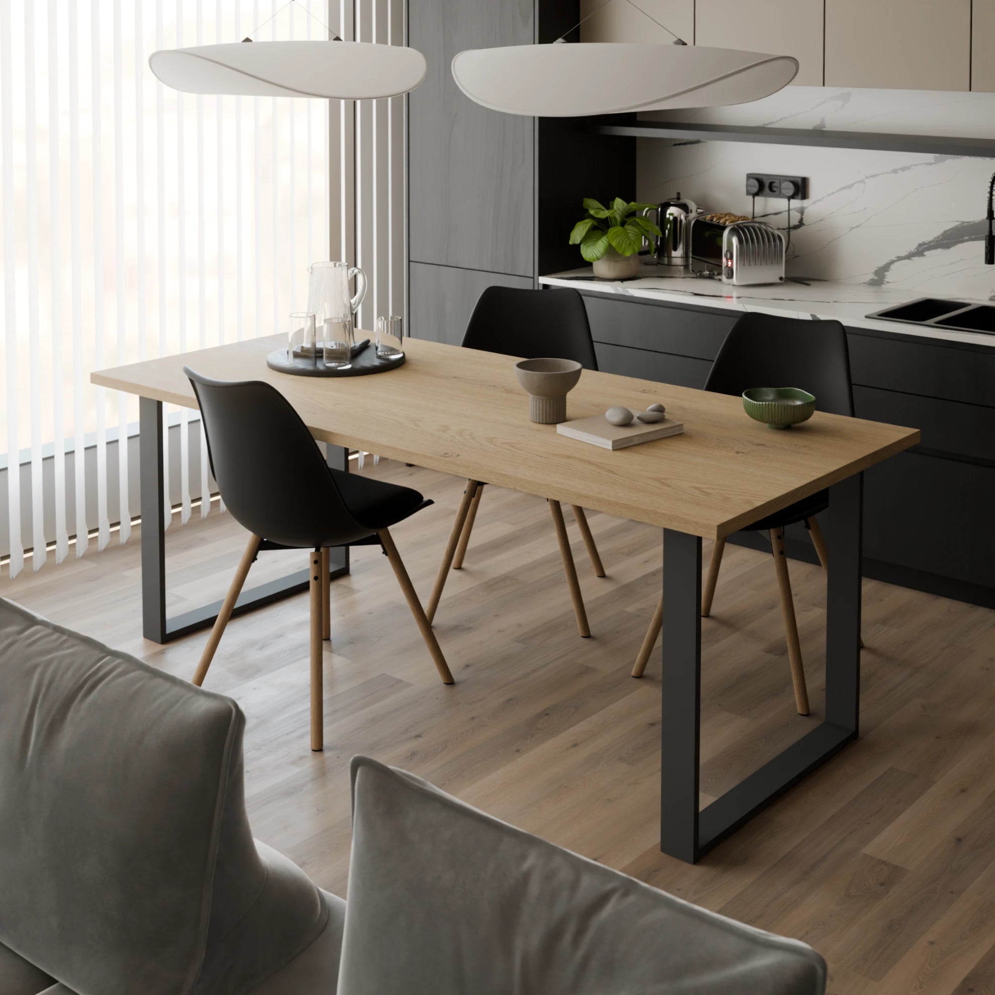 Mesa para comedor a medida Karna - vista frontal
