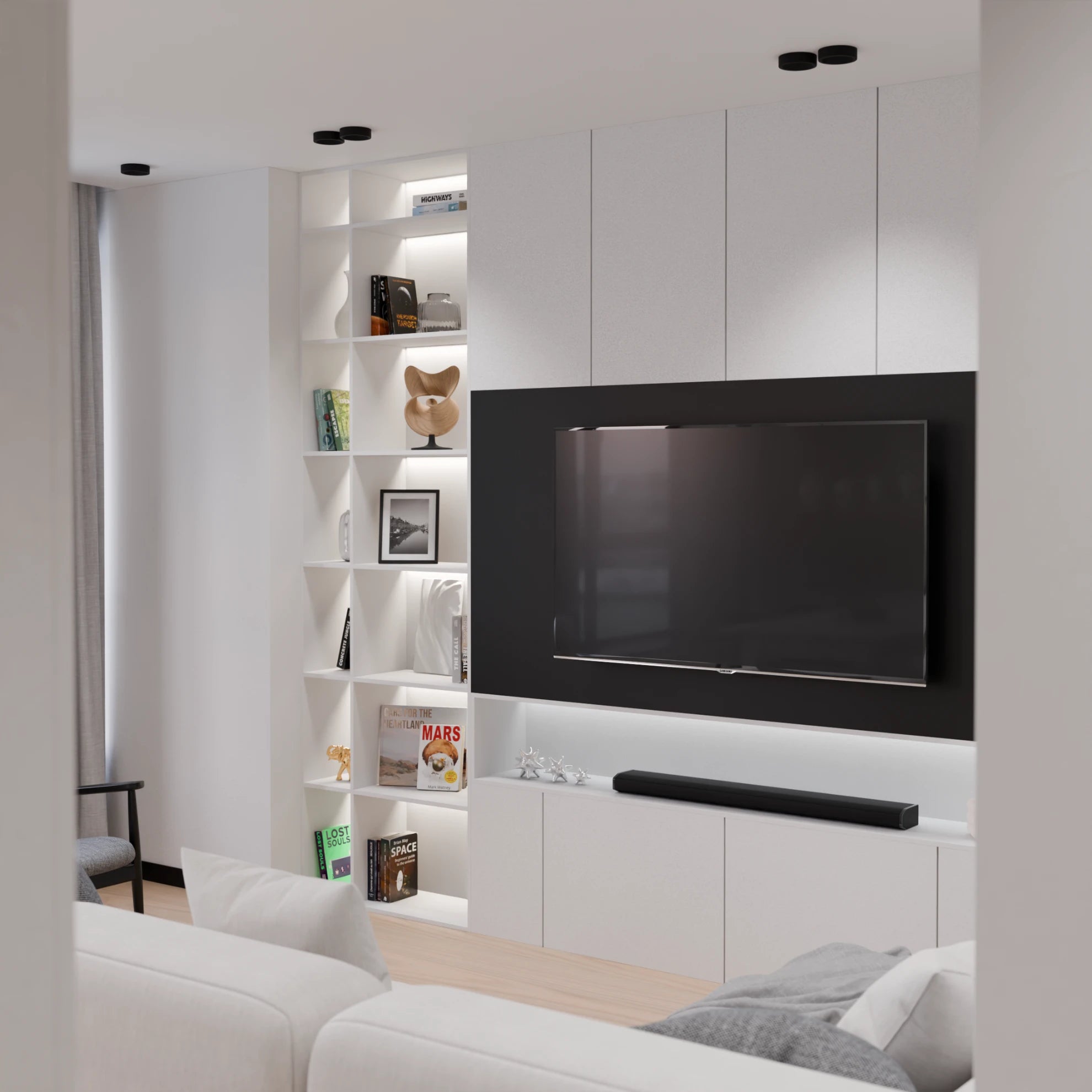 Tablero blanco personalizado a medida - aplicación mueble